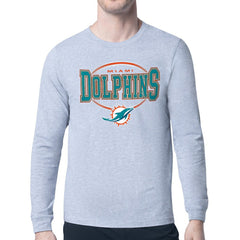 Starter Team Track Graphic Long Sleeve T-Shirt - Miami Dolphins