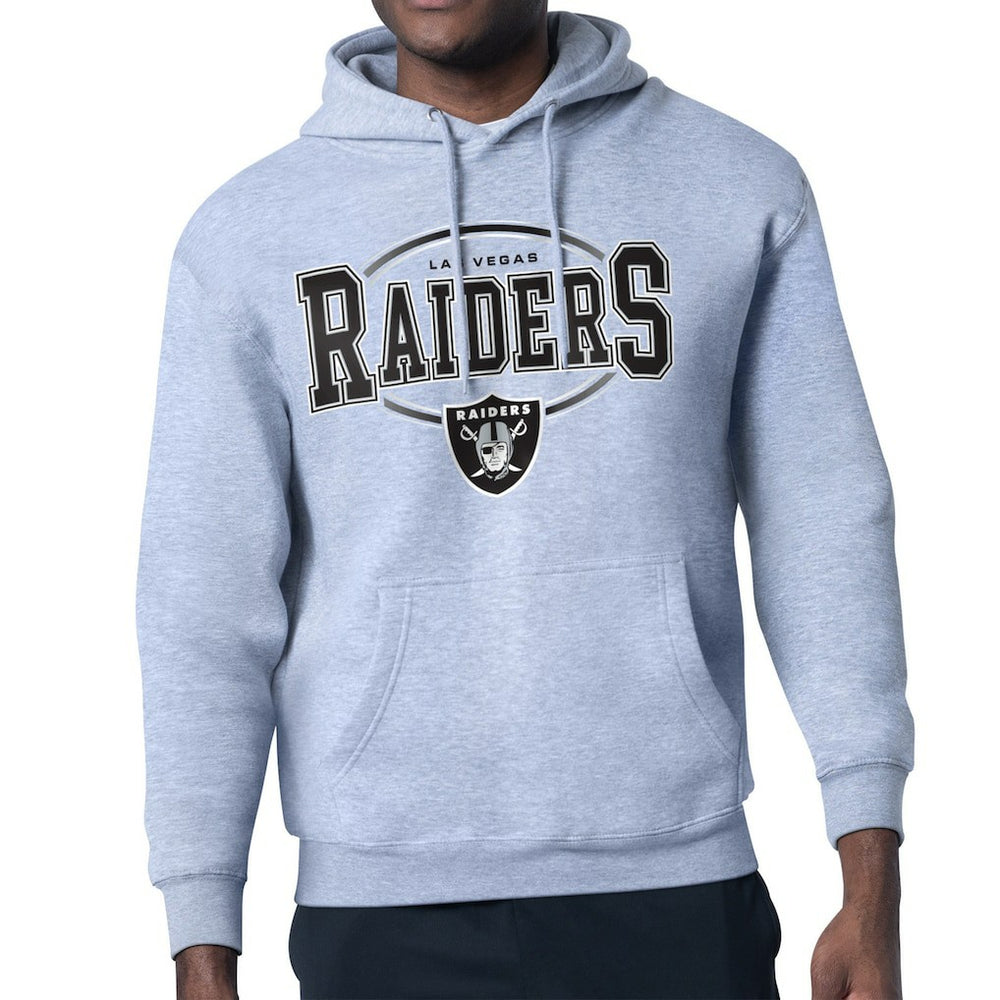 Starter Team Track Graphic Pullover Hoodie - Las Vegas Raiders