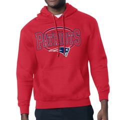 Starter Team Track Graphic Pullover Hoodie - New England Patriots