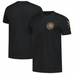 MLB Chicago Cubs New Era Bronze Logo with Cross Bats Established T-Shirt