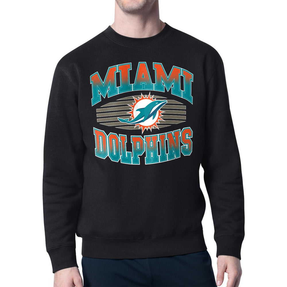 Starter Team Grit Graphic Fleece Pullover Sweatshirt - Miami Dolphins