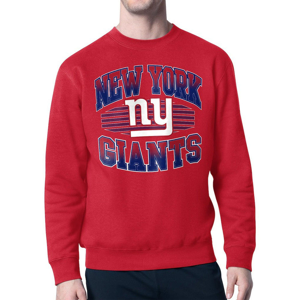 Starter Team Grit Graphic Fleece Pullover Sweatshirt - New York Giants