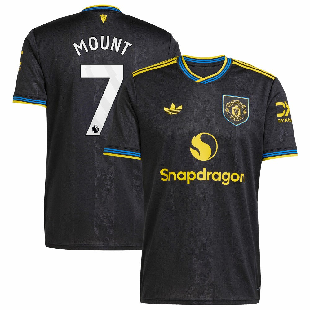 Mason Mount Manchester United 2025/26 Third Replica Player Jersey - Adidas Black