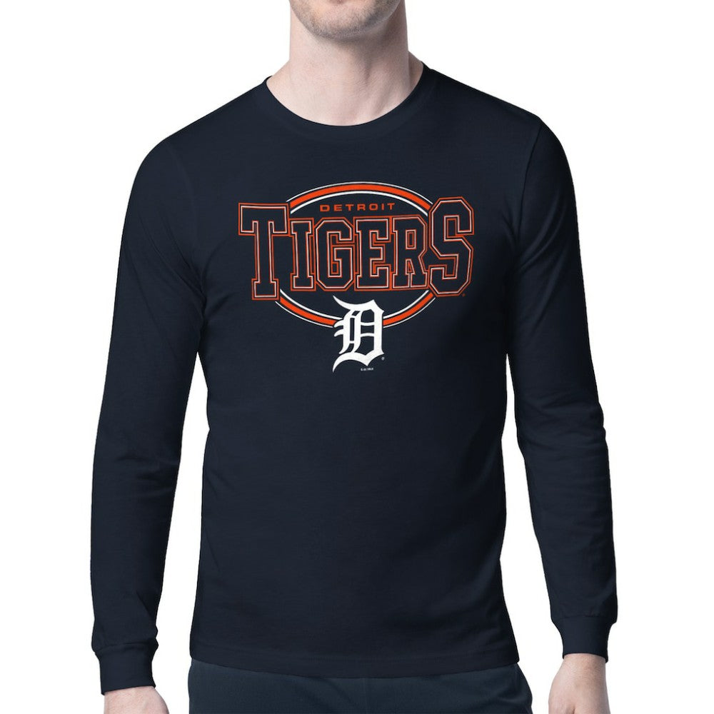 MLB Detroit Tigers Starter Team Track Graphic Long Sleeve T-Shirt