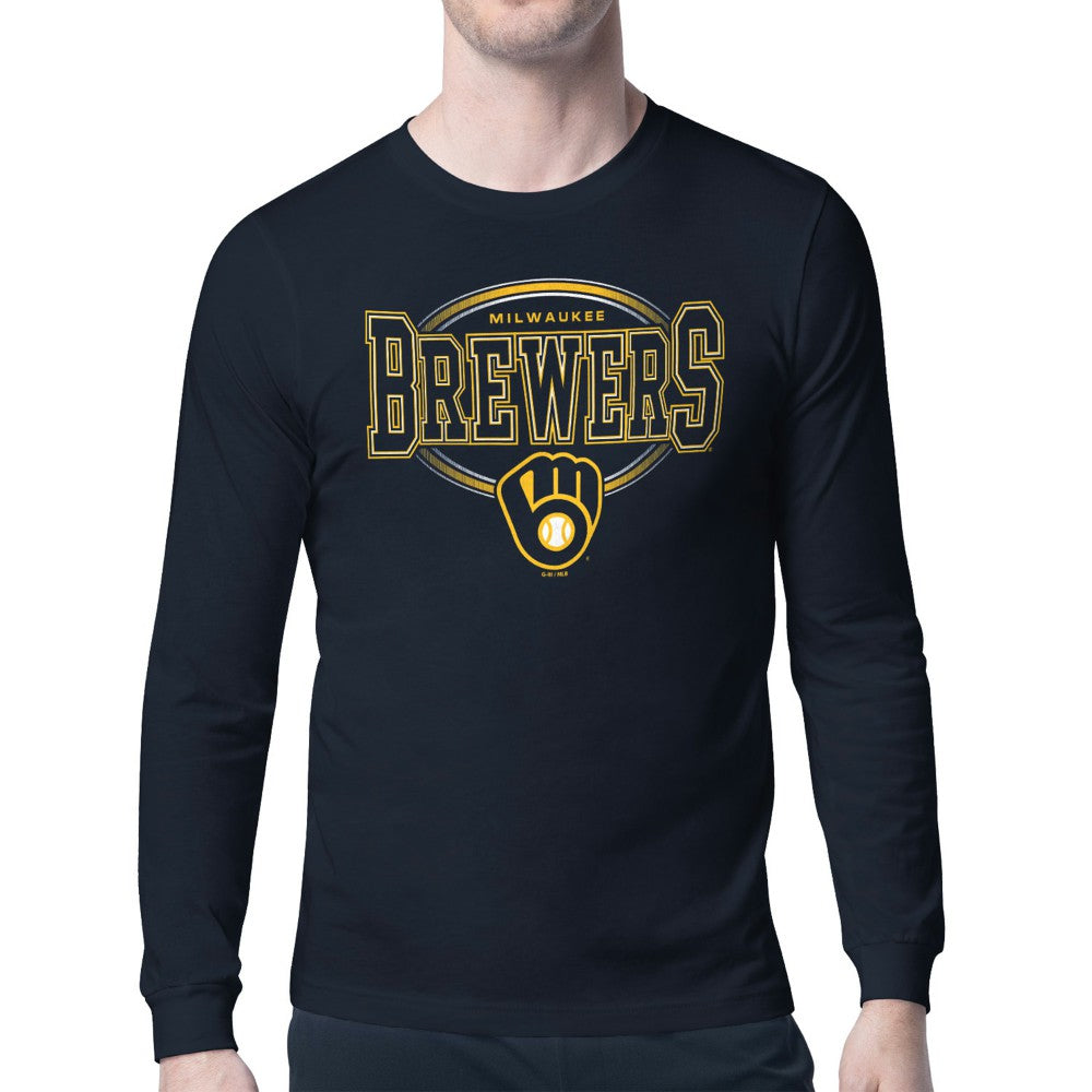 MLB Milwaukee Brewers Starter Team Track Graphic Long Sleeve T-Shirt