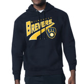 MLB Milwaukee Brewers Starter Modern Tailsweep Fleece Tri-Blend Pullover Hoodie