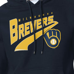 MLB Milwaukee Brewers Starter Modern Tailsweep Fleece Tri-Blend Pullover Hoodie