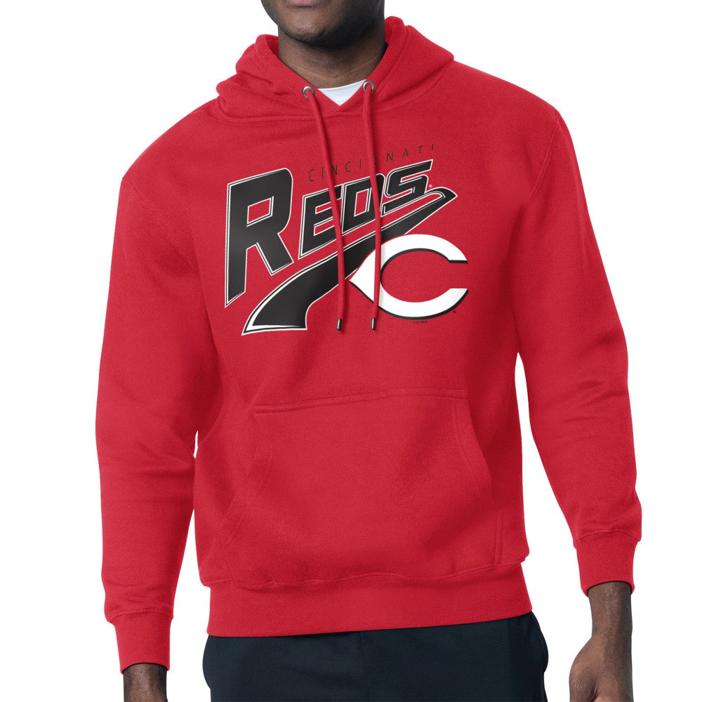 MLB Cincinnati Reds Starter Modern Tailsweep Fleece Tri-Blend Pullover Hoodie