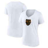 NHL White Boston Bruins Women's Primary Logo V-Neck T-Shirt
