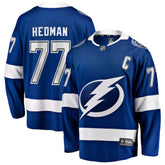 NHL Blue Victor Hedman Tampa Bay Lightning Fanatics Home Captain Patch Breakaway Jersey