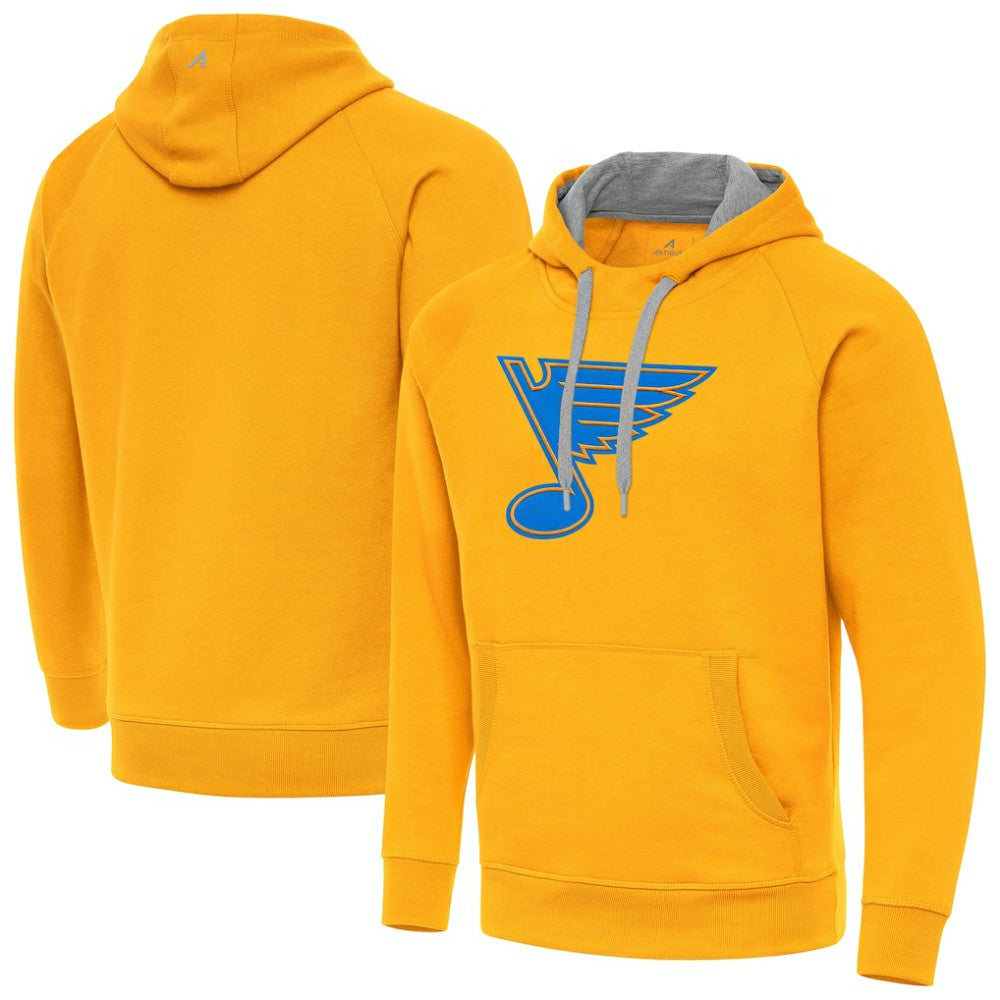 NHL Gold St. Louis Blues Antigua Victory Pullover Hoodie