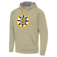 NHL Khaki Boston Bruins Antigua Victory Pullover Hoodie