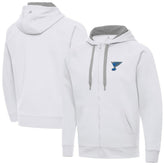 NHL White St. Louis Blues Antigua Victory Full-Zip Hoodie