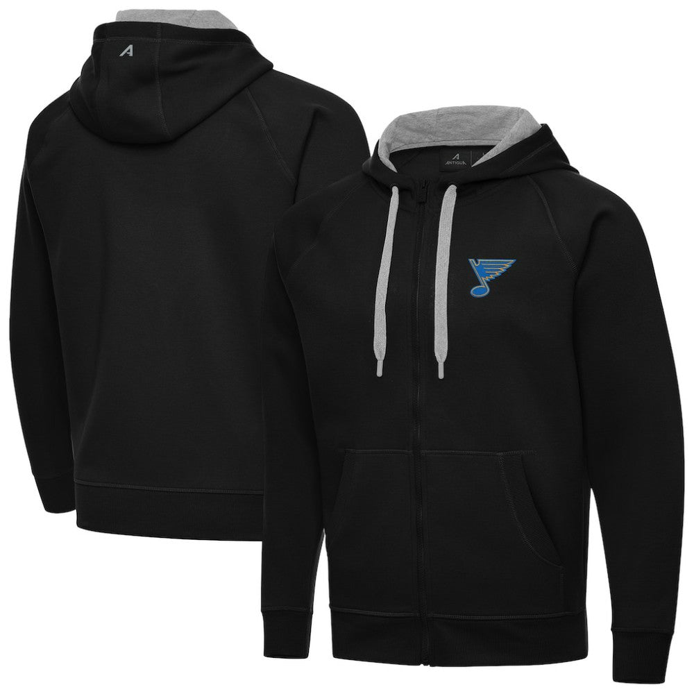 NHL Black St. Louis Blues Antigua Victory Full-Zip Hoodie