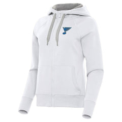 NHL White St. Louis Blues Antigua Women's Victory Full-Zip Hoodie