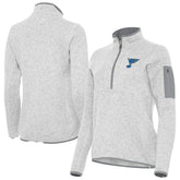 NHL Heather Gray St. Louis Blues Antigua Women's Fortune Half-Zip Pullover