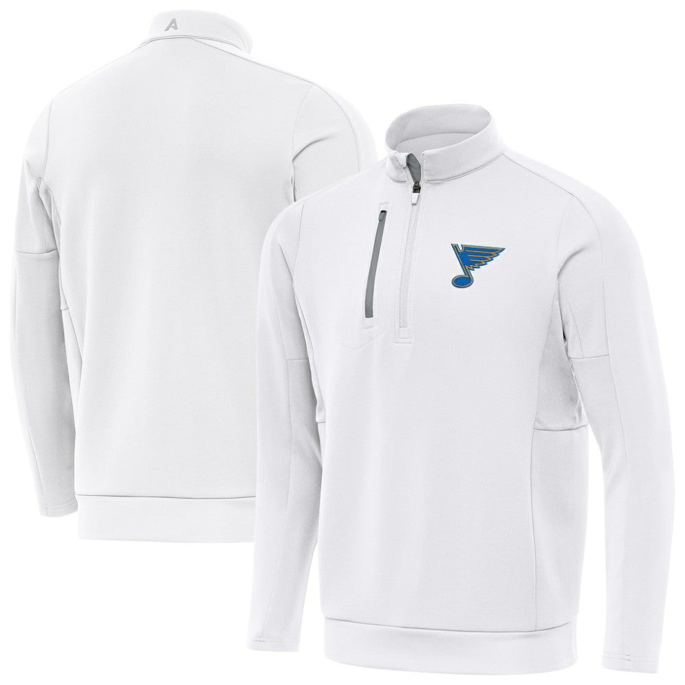 NHL White St. Louis Blues Antigua Generation Quarter-Zip Pullover Top