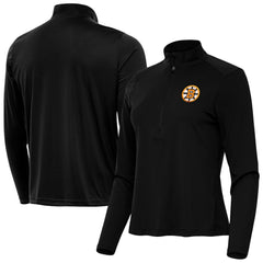 NHL Black Boston Bruins Antigua Women's Tribute Half-Zip Pullover