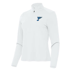 NHL White St. Louis Blues Antigua Women's Tribute Half-Zip Pullover