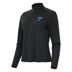 NHL Gray St. Louis Blues Antigua Women's Tribute Half-Zip Pullover