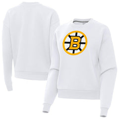 NHL White Boston Bruins Antigua Women's Victory Pullover Sweatshirt