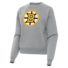 NHL Heather Gray Boston Bruins Antigua Women's Victory Pullover Sweatshirt
