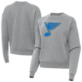 NHL Heather Gray St. Louis Blues Antigua Women's Victory Pullover Sweatshirt