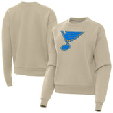NHL Khaki St. Louis Blues Antigua Women's Victory Pullover Sweatshirt