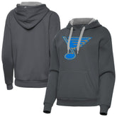 NHL Charcoal St. Louis Blues Antigua Women's Victory Pullover Hoodie
