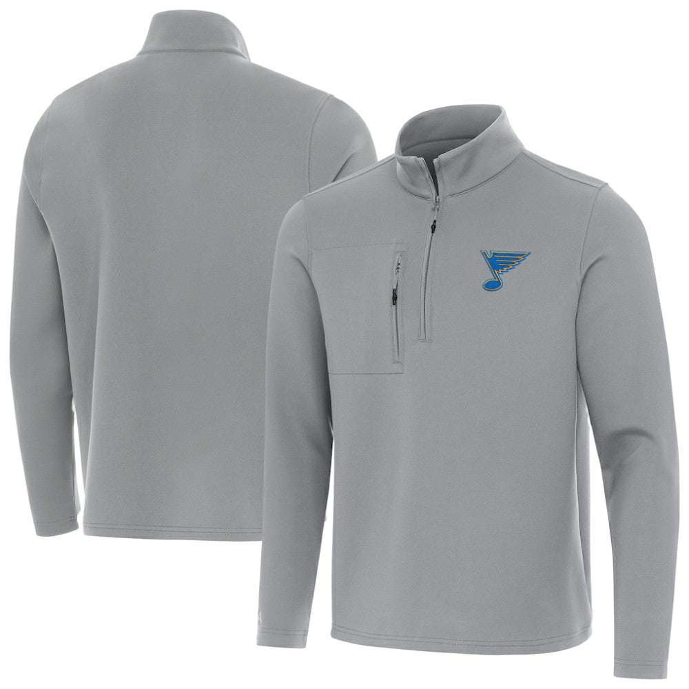 NHL Gray St. Louis Blues Antigua Insider Quarter-Zip Pullover