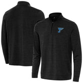 NHL Heather Black St. Louis Blues Antigua Bright Quarter-Zip Pullover