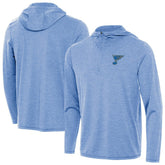 NHL Heather Blue St. Louis Blues Antigua Tidy Quarter-Zip Hoodie