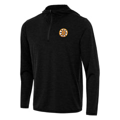 NHL Heather Black Boston Bruins Antigua Tidy Quarter-Zip Hoodie
