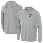 NHL Heather Gray St. Louis Blues Antigua Tidy Quarter-Zip Hoodie