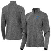NHL Heather Black St. Louis Blues Antigua Mentor Long Sleeve Quarter-Zip Mock Polo