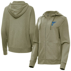 NHL Olive St. Louis Blues Antigua Women's Seeker Full-Zip Hoodie