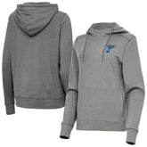 NHL Heather Black St. Louis Blues Antigua Women's Justice Pullover Hoodie