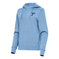 NHL Heather Blue St. Louis Blues Antigua Women's Justice Pullover Hoodie