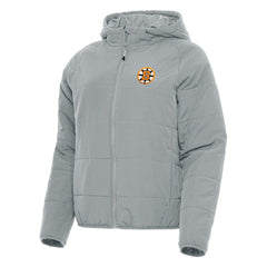 NHL Gray Boston Bruins Antigua Women's Raglan Universe Full-Zip Hooded Jacket