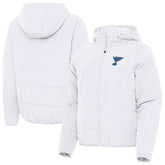 NHL White St. Louis Blues Antigua Women's Raglan Universe Full-Zip Hooded Jacket