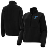 NHL Black St. Louis Blues Antigua Women's Figure Half-Zip Pullover