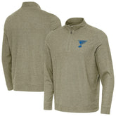 NHL Olive St. Louis Blues Antigua Subtle Quarter-Zip Sweatshirt