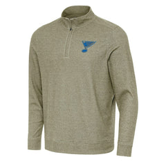 NHL Olive St. Louis Blues Antigua Subtle Quarter-Zip Sweatshirt