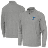 NHL Heather Black St. Louis Blues Antigua Subtle Quarter-Zip Sweatshirt