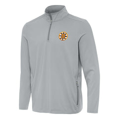 NHL Gray Boston Bruins Antigua Perilous Quarter-Zip Sweatshirt