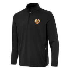 NHL Black Boston Bruins Antigua Perilous Quarter-Zip Sweatshirt
