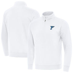 NHL White St. Louis Blues Antigua Victory Quarter-Zip Pullover Top