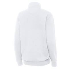NHL White Boston Bruins Antigua Women's Victory Quarter-Zip Pullover Top