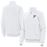NHL White St. Louis Blues Antigua Women's Victory Quarter-Zip Pullover Top