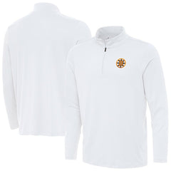 NHL White Boston Bruins Antigua Reprocess Quarter-Zip Pullover